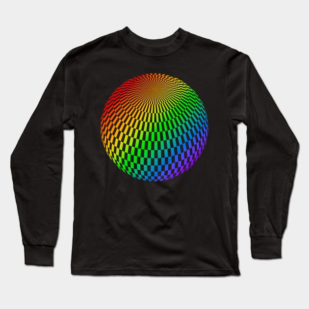 Circled Optical Illusion - #4 Long Sleeve T-Shirt by DaveDanchuk